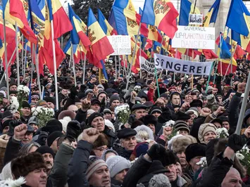 Демонстрация в Кишиневе закончилась столкновениями с полицией
