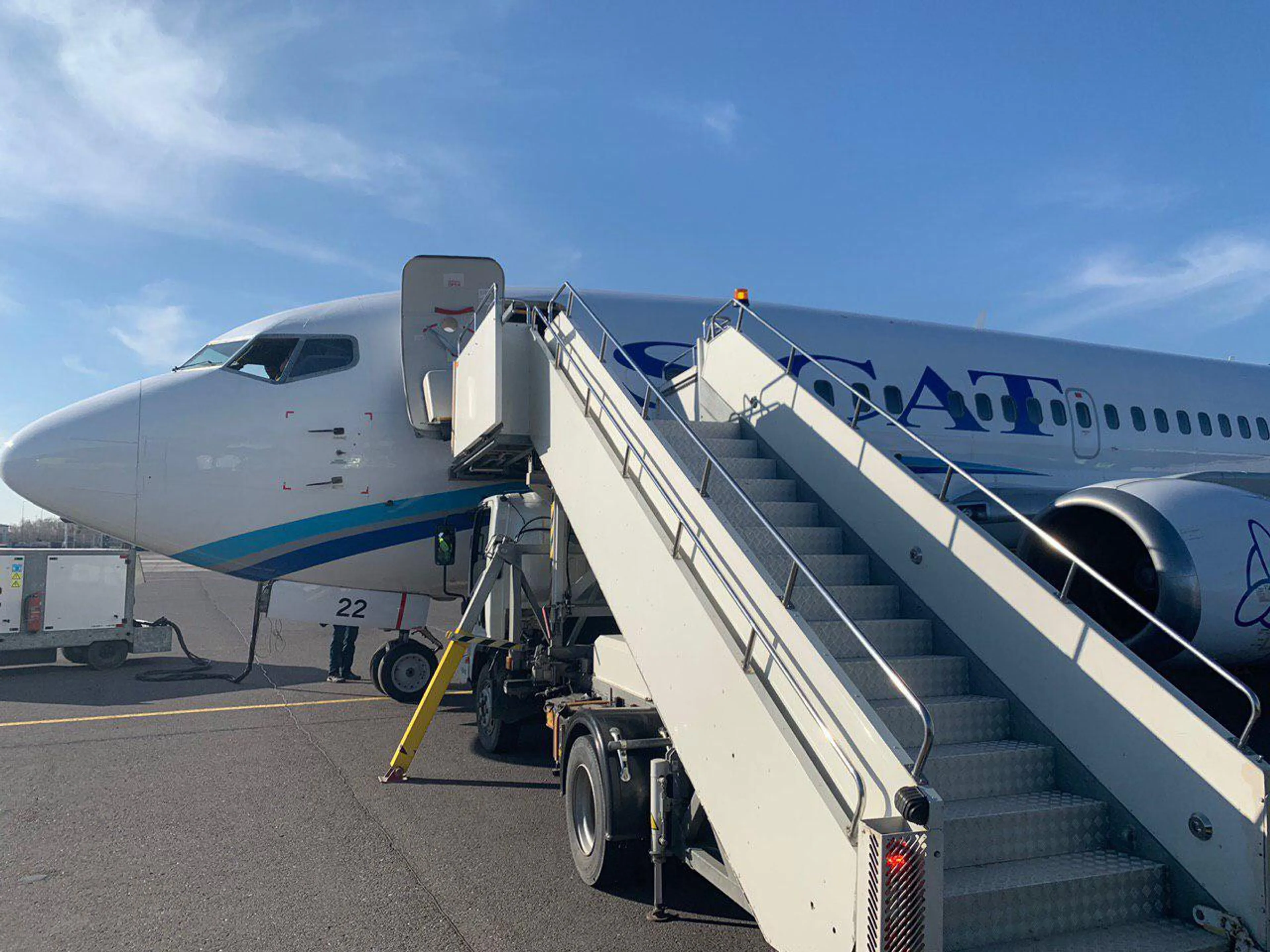 Капитал - Самолет SCAT запросил аварийную посадку в столичном аэропорту