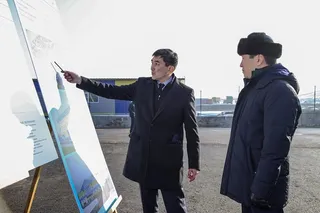 Капитал - Бауыржан Байбек проверил ход строительства автопарка