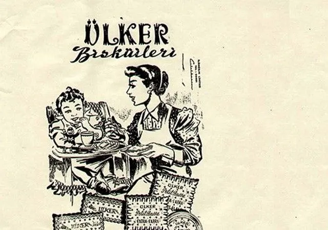 Первая реклама печенья Ülker, 1944 год. Фото: yildizholding.com.tr