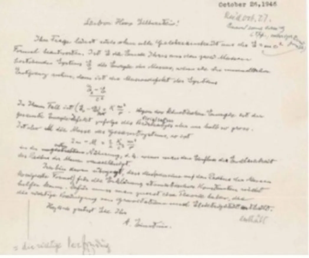 Письмо Эйнштейна со знаменитой формулой продано за $1,2 млн - фото kapital.kz