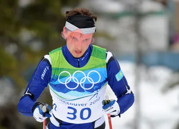 На скользкой лыжне