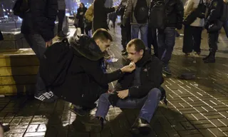 Капитал - В Киеве пострадали фанаты французского клуба «Сент-Этьен»