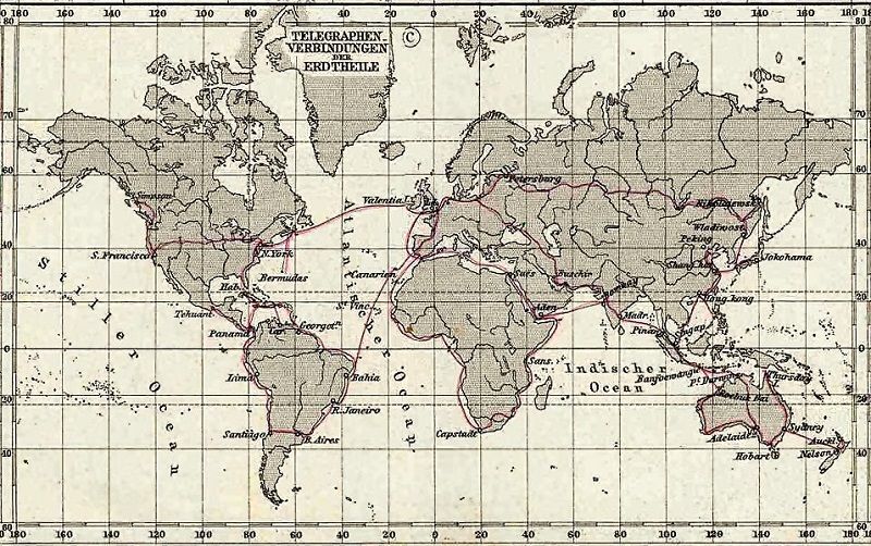 Сеть телеграфных линий в США к 1891 году - Kapital.kz 