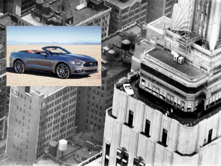 Капитал - Ford Mustang презентуют на крыше небоскреба