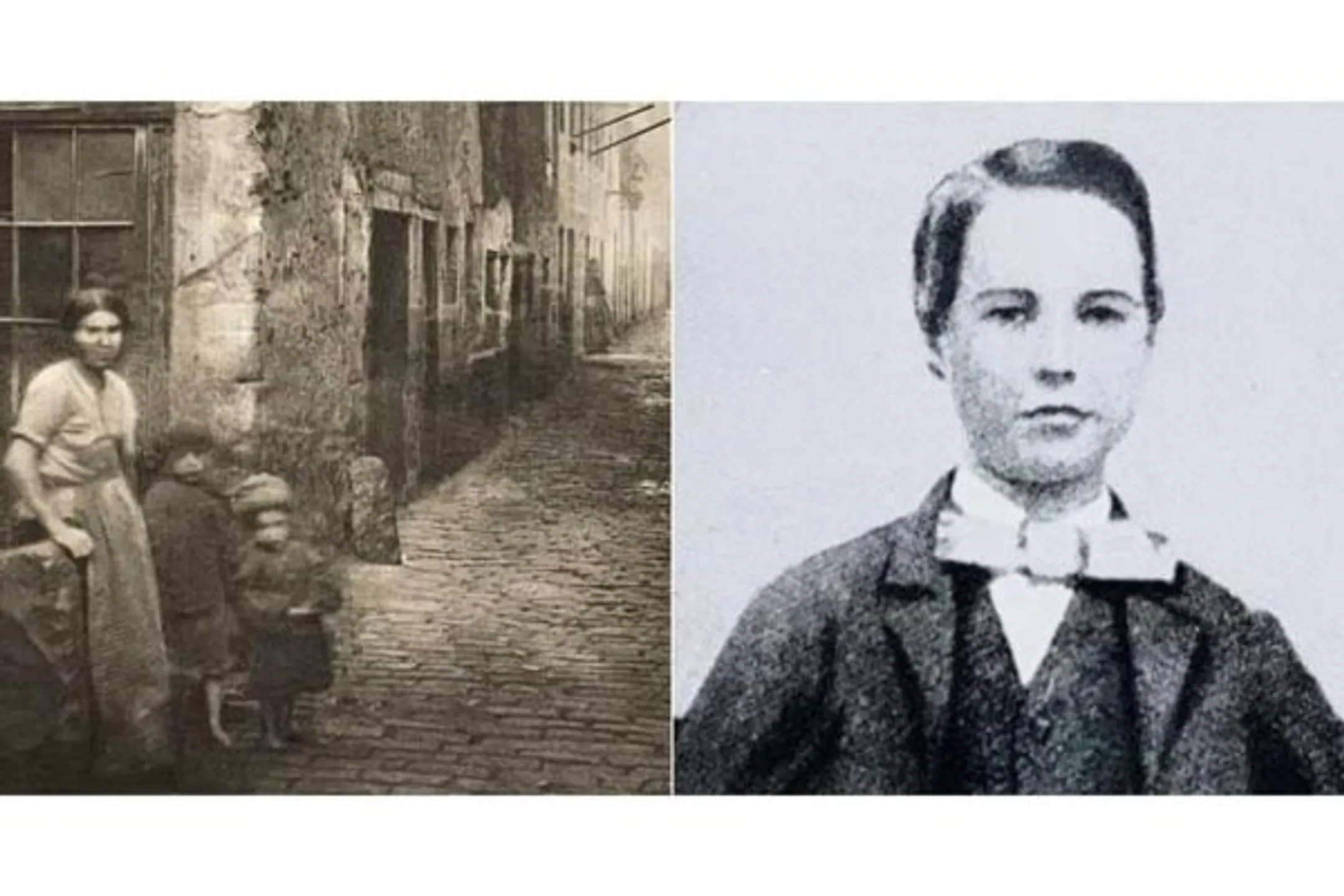 Томми Липтон в детстве с мамой (слева) и Томас в школьные годы (справа) 