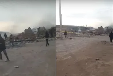 В Жанаозене из-за взрыва газа обрушился дом