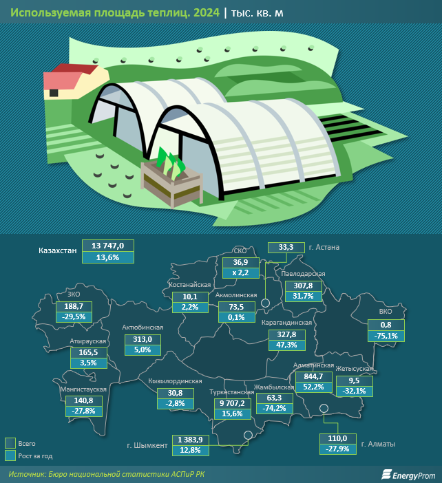 В Казахстане растёт сбор овощей из теплиц  3751238 — Kapital.kz 