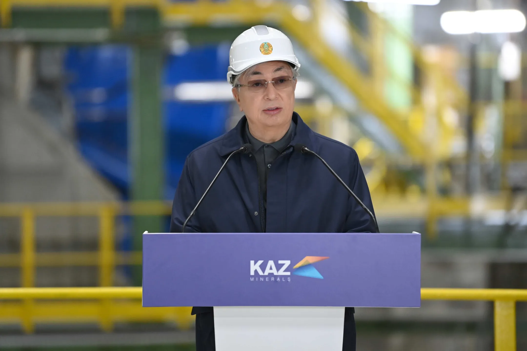 Президент РК Касым-Жомарт Токаев на Актогайском ГОКе / Фото: Пресс-служба Акорды