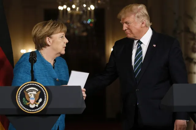 Дональд Трамп впервые после инаугурации встретился с Ангелой Меркель
