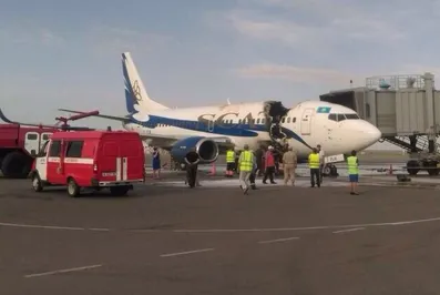 В аэропорту Актау загорелся пассажирский Боинг 737
