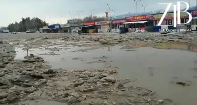 В Алматы подтоплена территория рынка Жибек Жолы