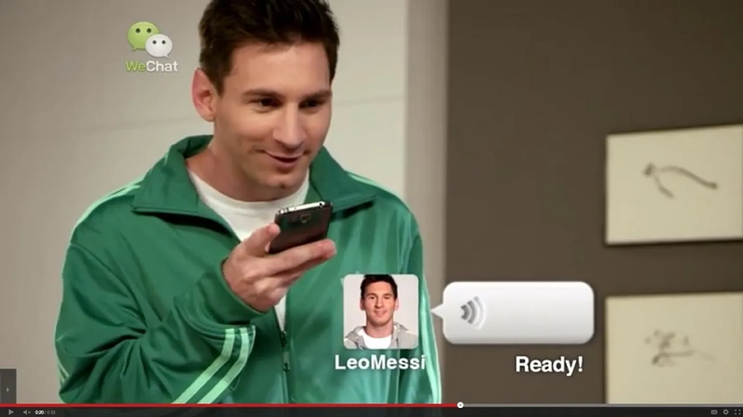 Реклама WeChat с Лионелем Месси