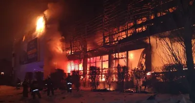 В Астане загорелся офис Хайвилл Казахстан