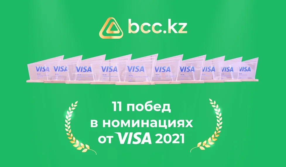 Капитал - 11 побед АО «Банк ЦентрКредит» в номинациях Visa 2021