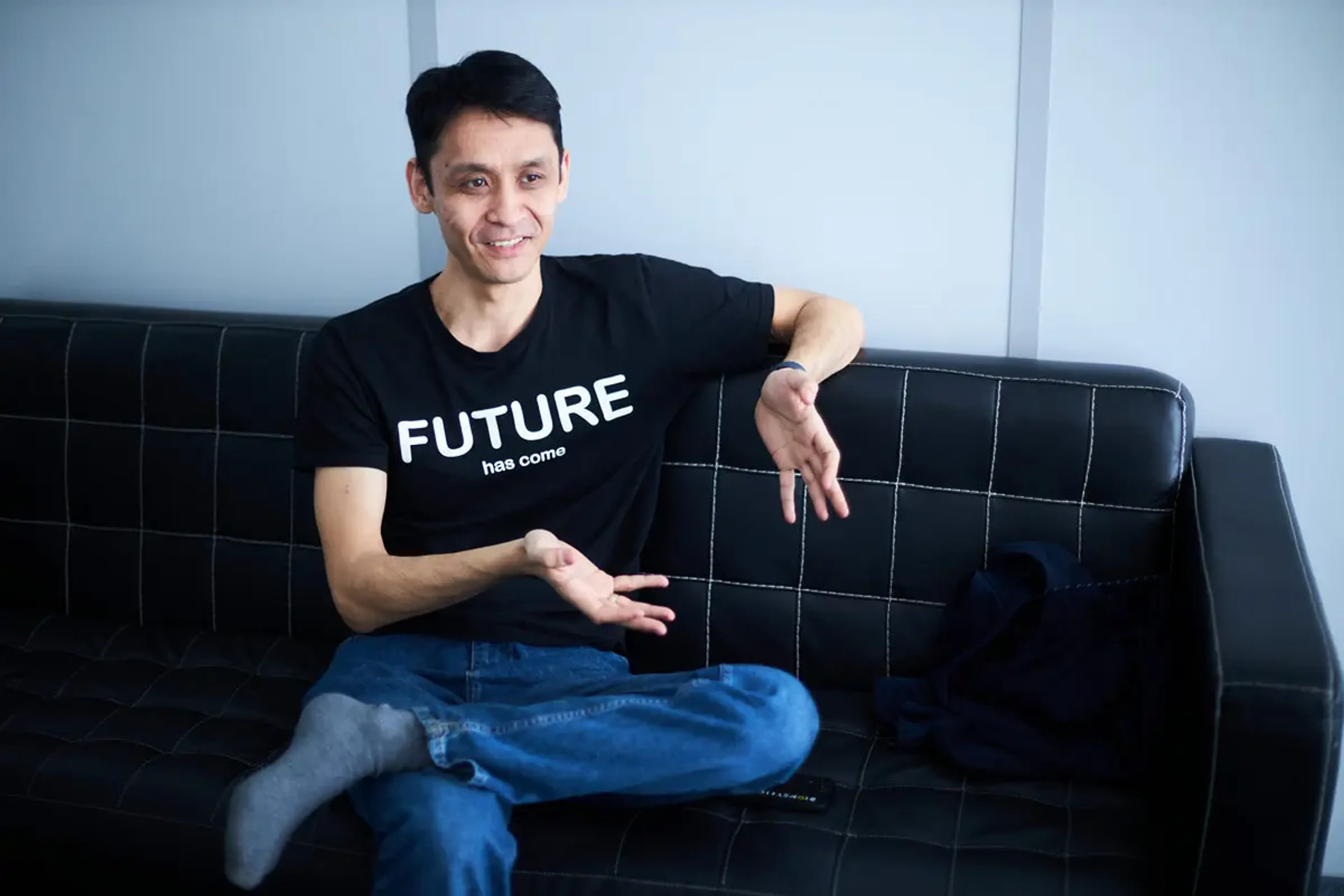 Фото: Astana Hub. На фото: CEO Biometric.Vision Алибек Наримбай