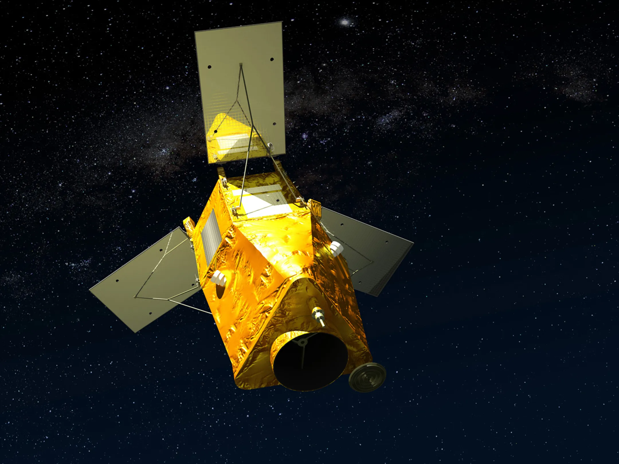 На фото: спутник KazEOSat-1