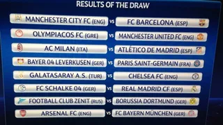Капитал - Состоялась жеребьевка 1/8 финала Лиги чемпионов
