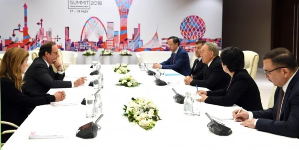 Капитал - Президент РК встретился с Пан Ги Муном и Франсуа Олландом