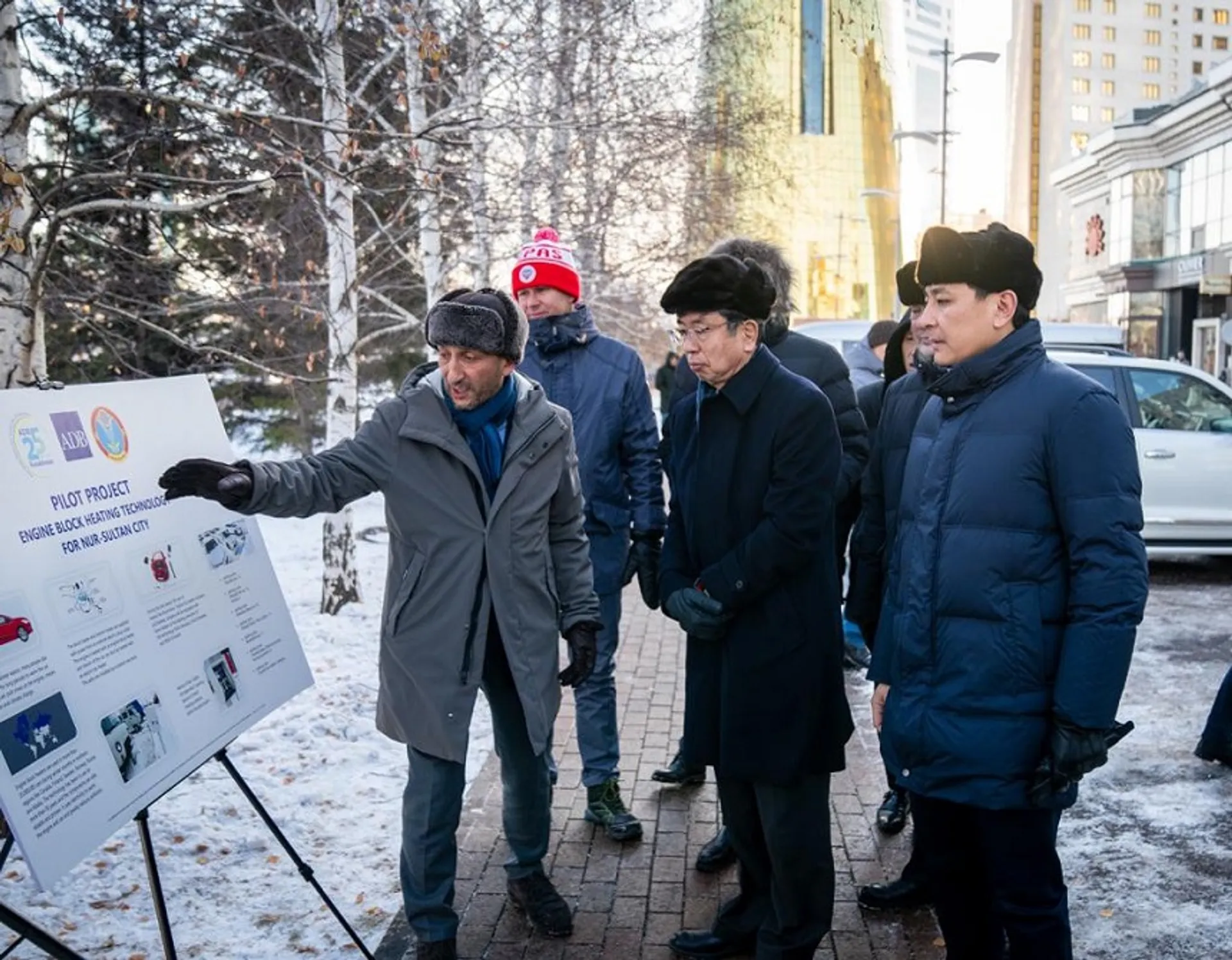 Капитал - Электроколонки установили для подогрева автомобилей в Нур-Султане