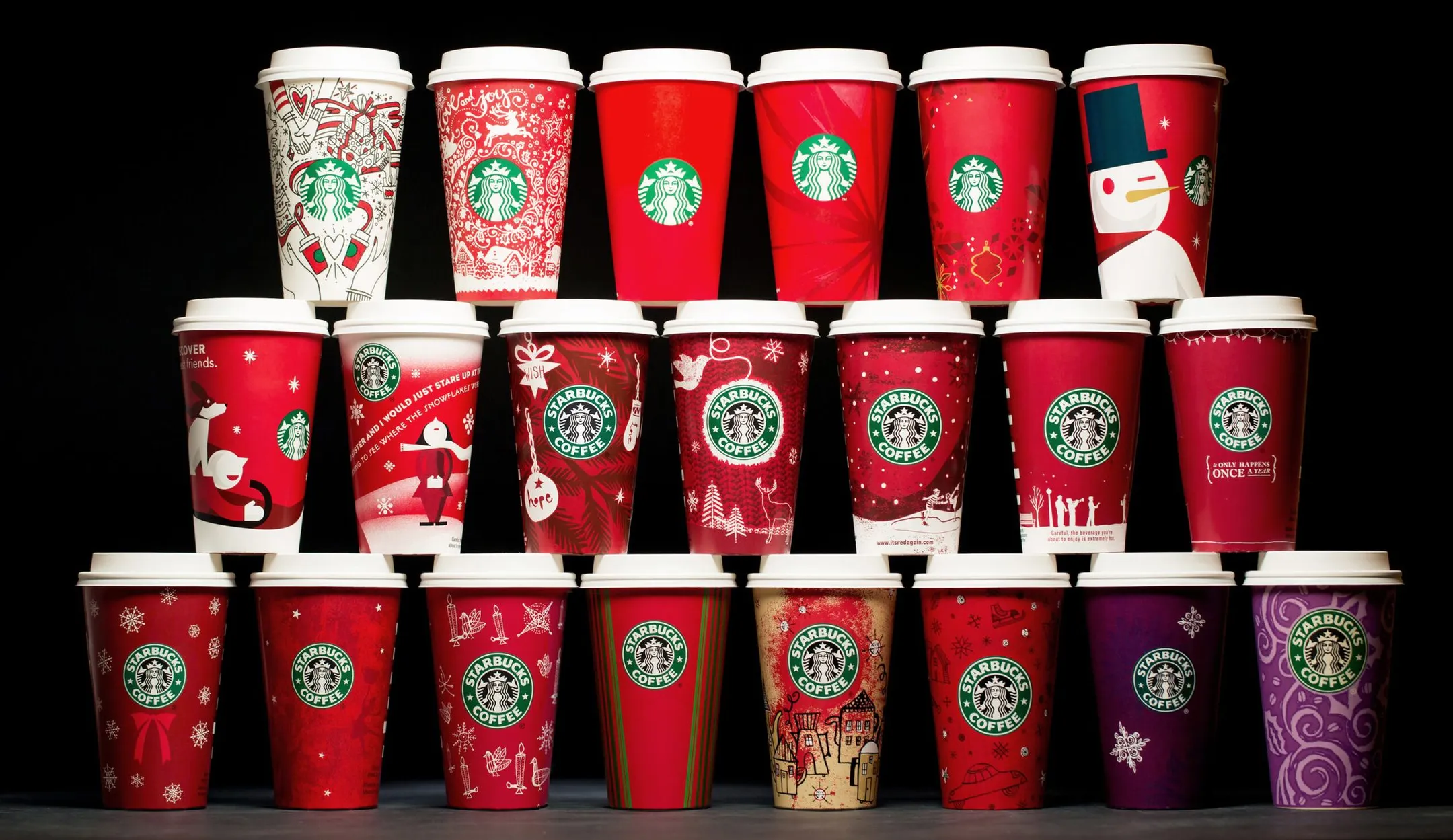 Праздничные стаканчики Starbucks. Фото: starbucks.com