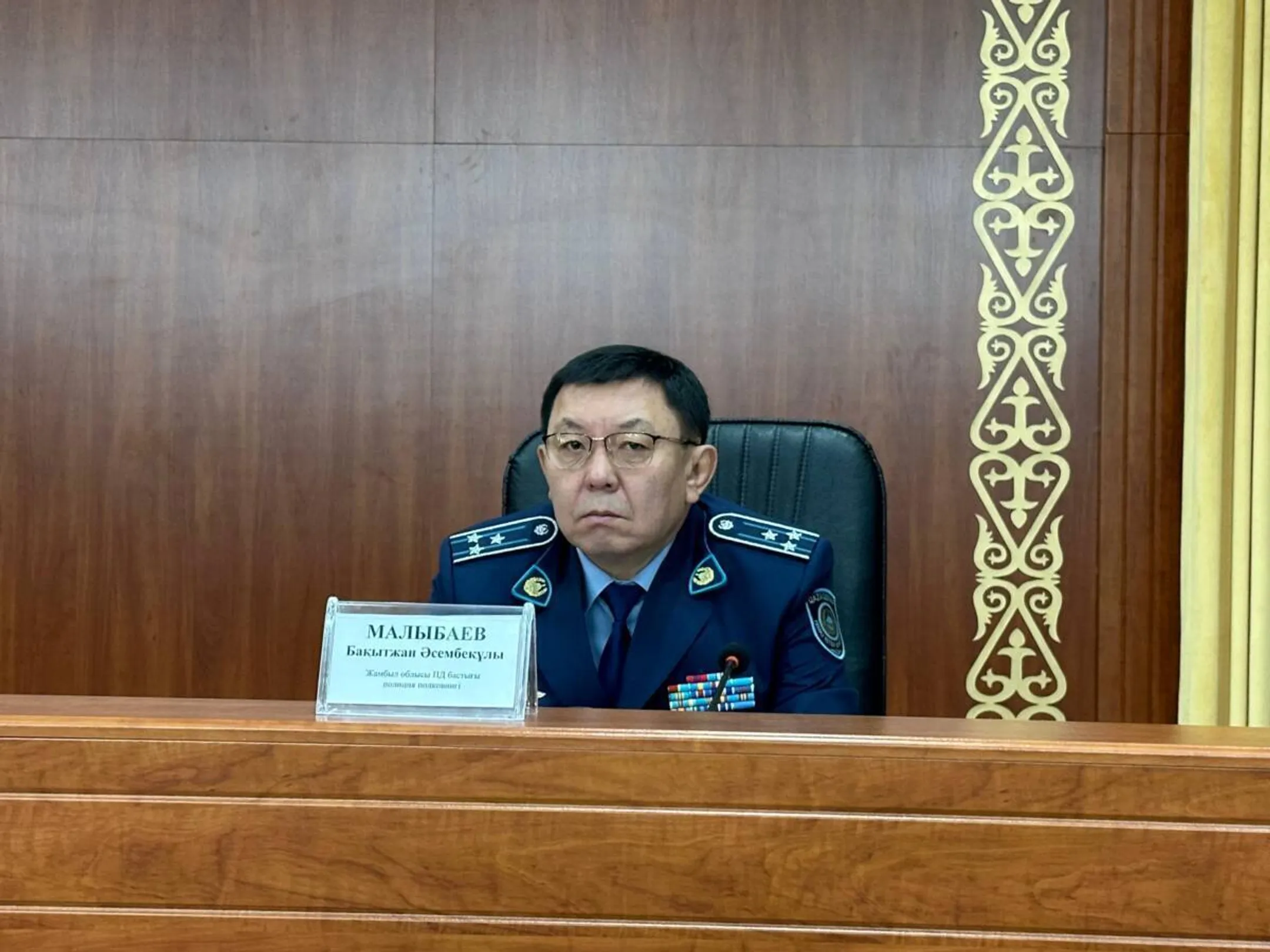 После проверки в департаменте полиции Жамбылской области сменили начальника - Image Kapital.kz