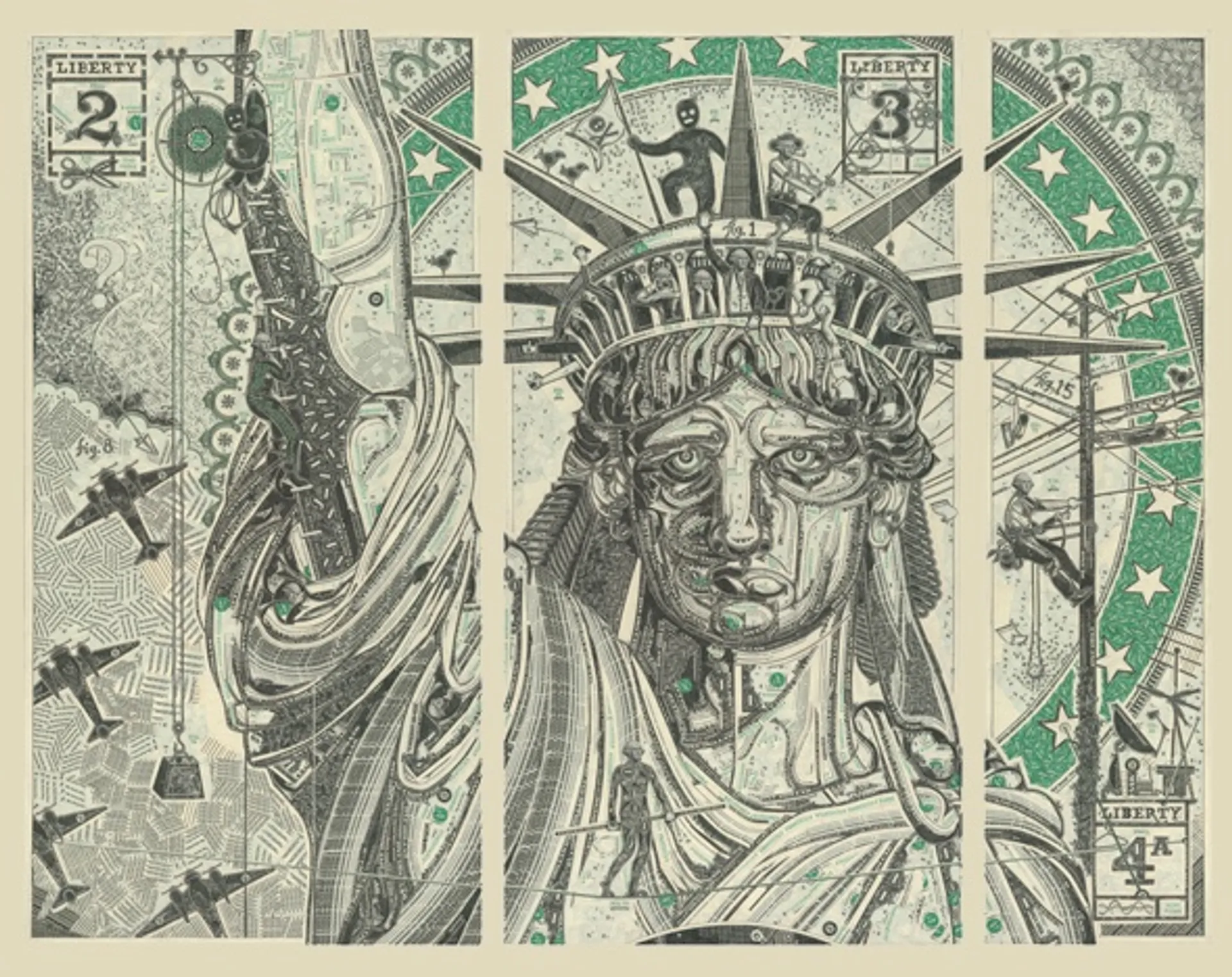 Капитал - В США из долларовых банкнот делают коллажи