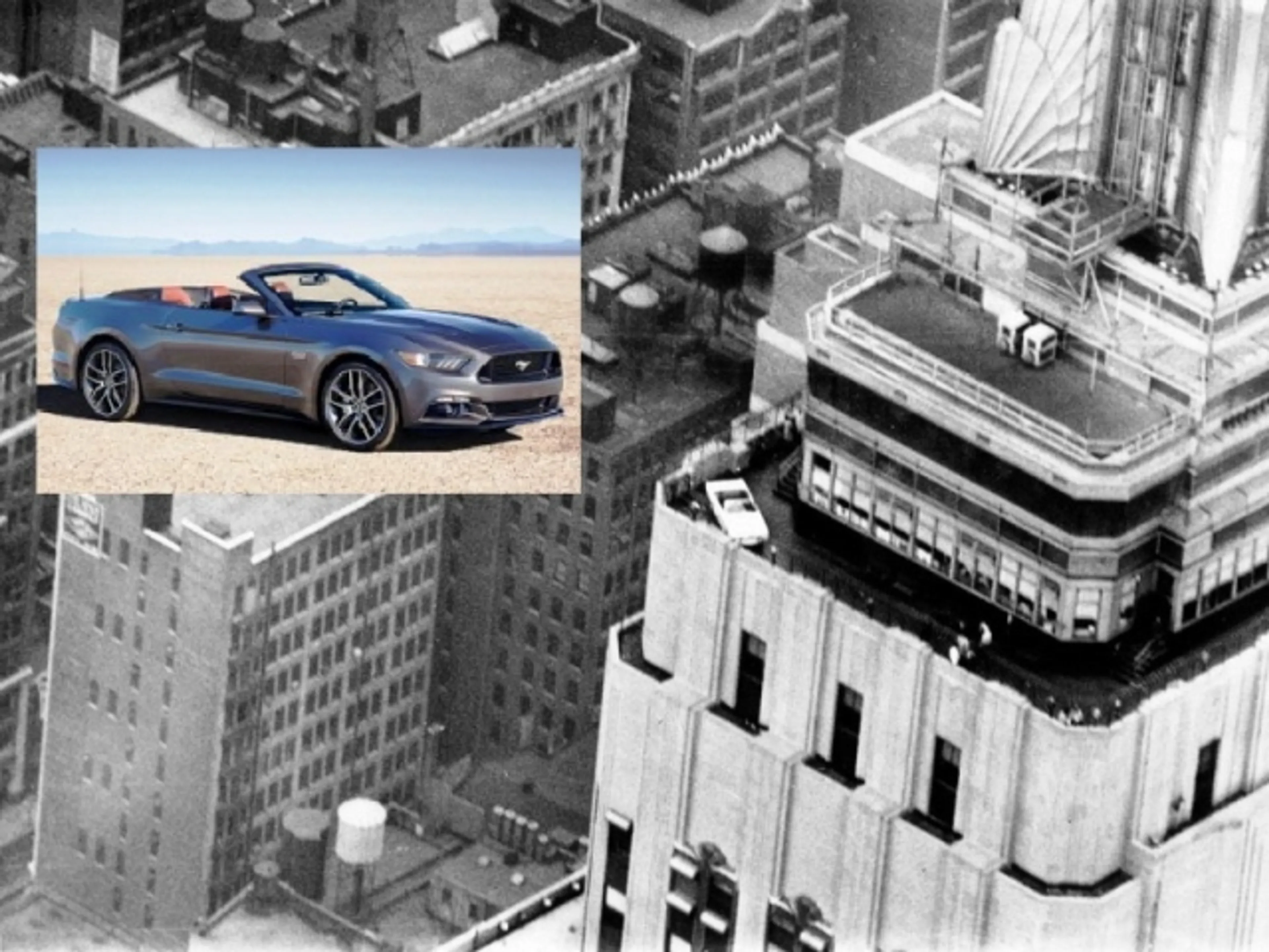 Капитал - Ford Mustang презентуют на крыше небоскреба