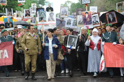 Бессмертный полк на улицах Алматы