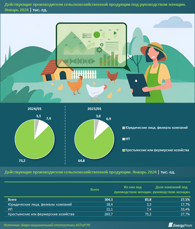 Женщины руководят каждым четвертым сельхозпредприятием в РК 2739461 - Kapital.kz 