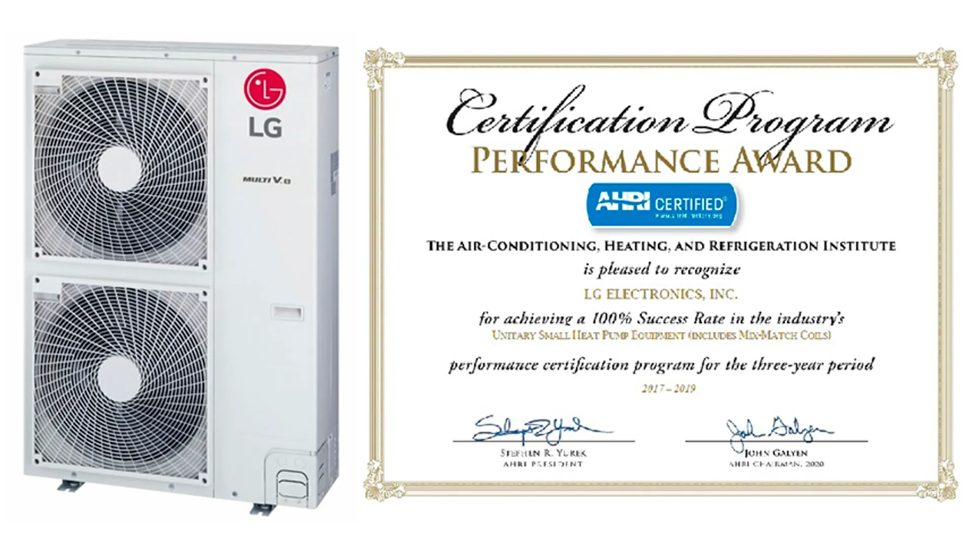 Капитал - LG удостоена наград AHRI Performance Award 
третий год подряд