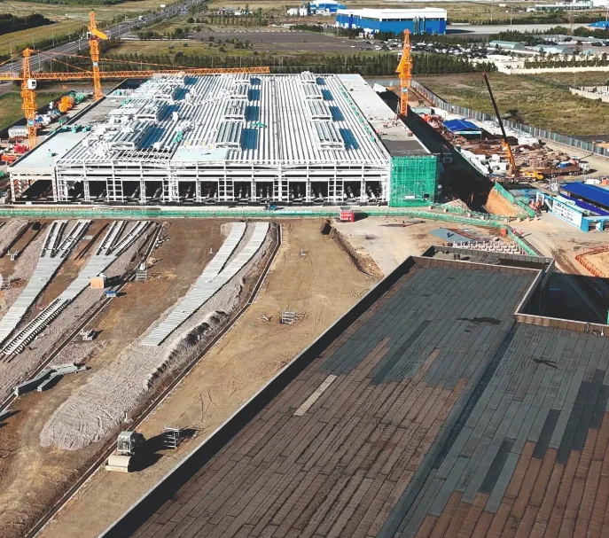 Готовность комплексного центра депо LRT в Астане на сегодня составляет 50% 