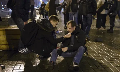 В Киеве пострадали фанаты французского клуба «Сент-Этьен»