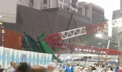 На мечеть в Мекке обрушился строительный кран