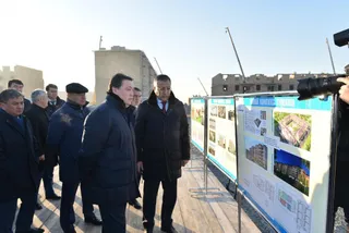 Капитал - Аскар Мамин проверил ход застройки Туркестана