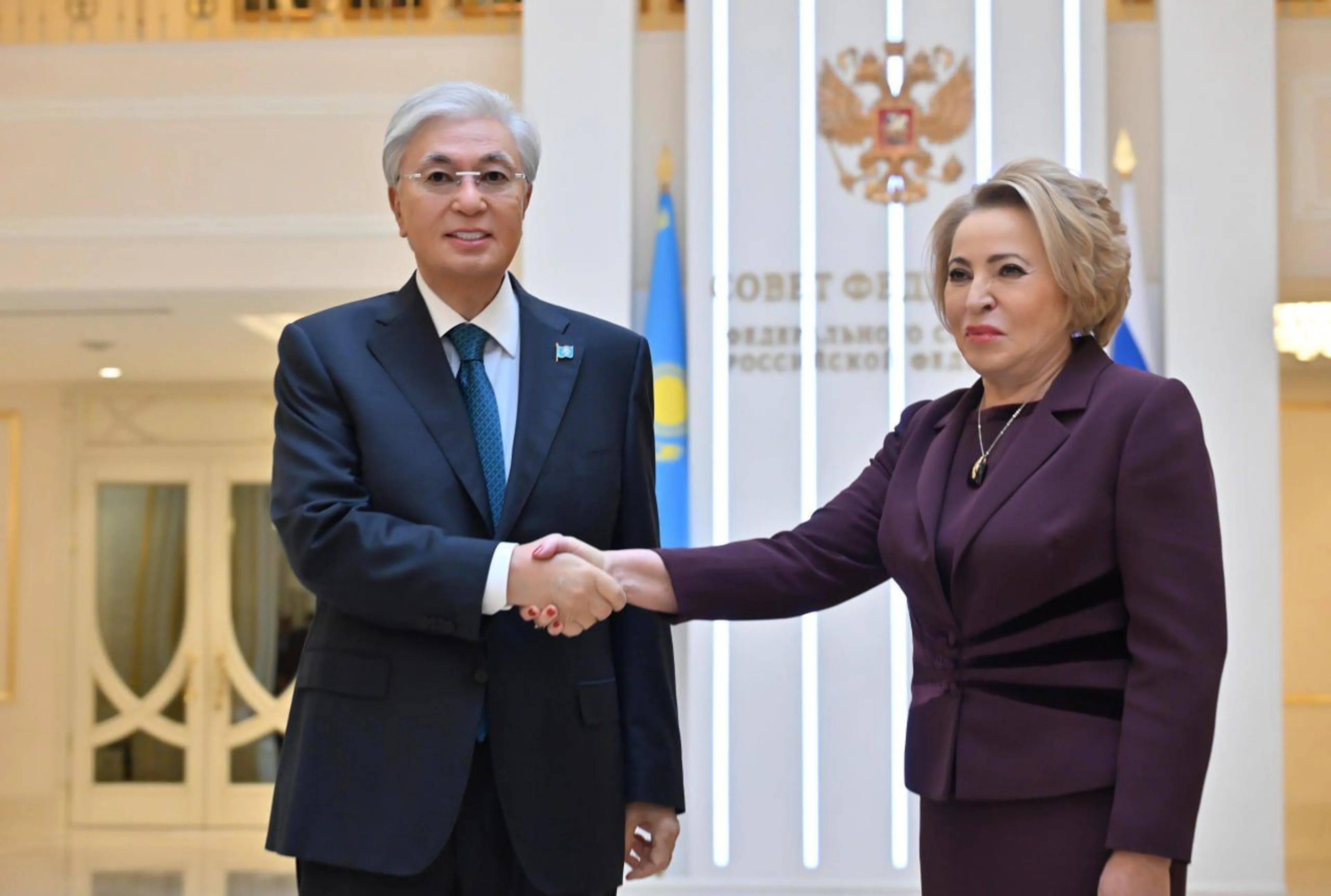 Капитал - Глава государства провел встречу с председателем Совета Федерации России 